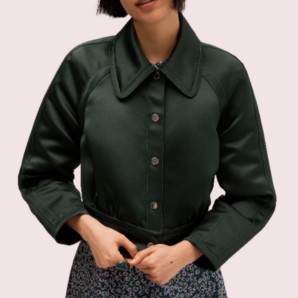 Kate Spade Forest Green Bomber Jacket